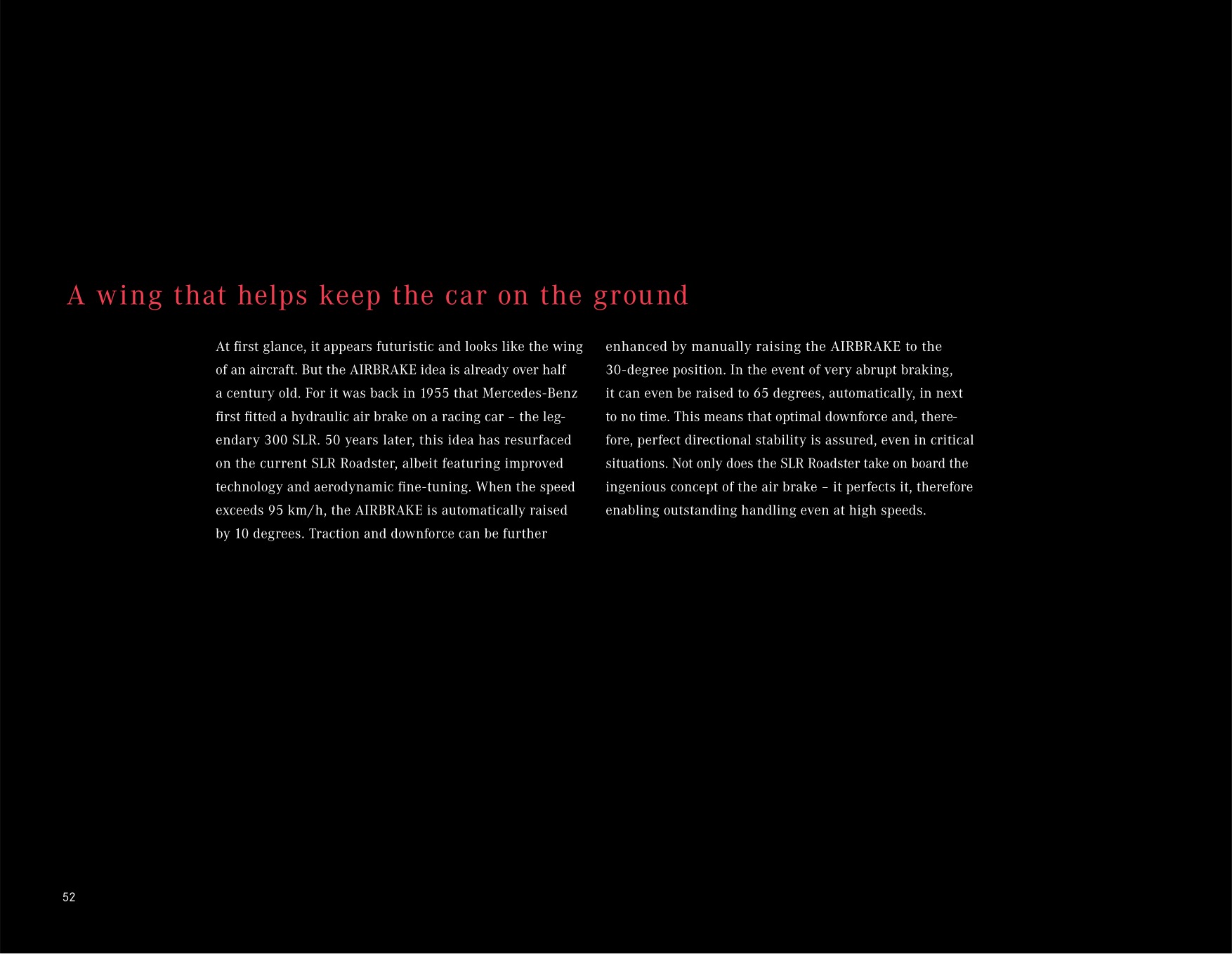 2008 Mercedes-Benz SLR Brochure Page 7